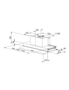 Okap Galvamet Sliver 75/A Antracite 2