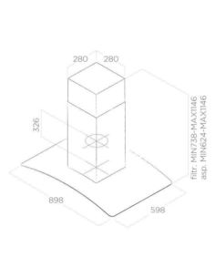 Okap Elica REEF ISLAND IX/A/90 2