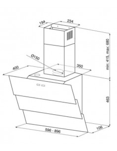 Okap kuchenny Globalo Larto 90.3 White 2
