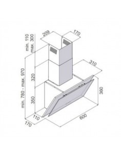 Okap kuchenny Globalo Dagero 60.1 Black 2