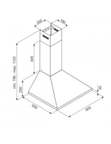 Okap kuchenny Globalo Bertez 60.1 Black