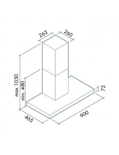 Okap Falmec Blade 90 czarny 2