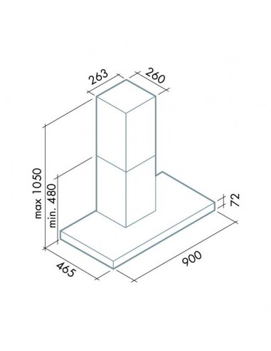 Okap Falmec Blade 90 czarny