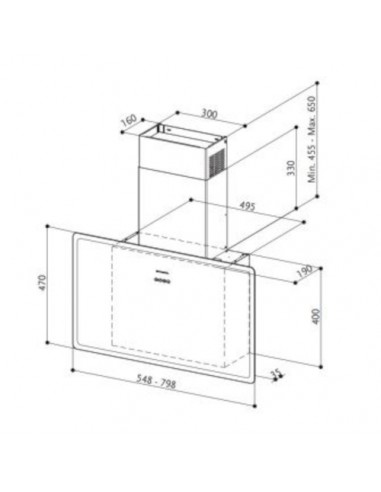 Okap Faber GLAM-FIT BK 80