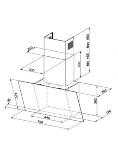 Okap Faber GLAM-LIGHT EVO WG1C/WG3C