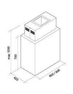 Okap Falmec Laguna 90 H87 czarny 2