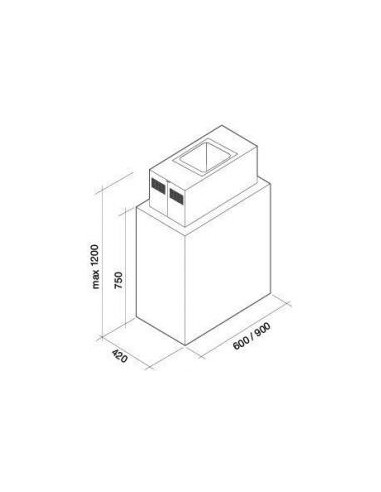 Okap Falmec Laguna 90 H87 czarny