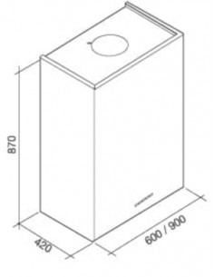 Okap Falmec Laguna 60 H87 czarny 2