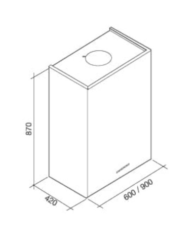 Okap Falmec Laguna 60 H87 czarny
