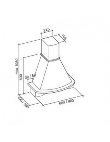Okap Falmec Mimosa 60 Biały