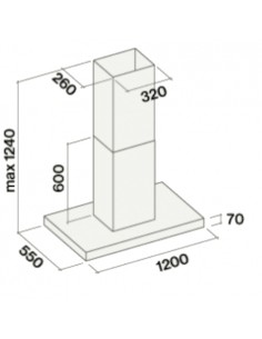 Okap Falmec Plane Isola 120 800m3 2