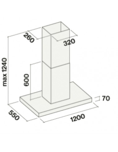 Okap Falmec Plane Isola 120 800m3