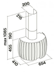 Okap Falmec Prestige 65 czarny 2