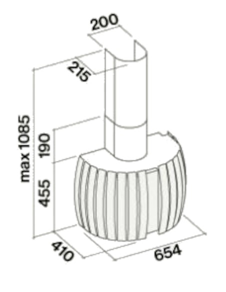 Okap Falmec Prestige 65 czarny