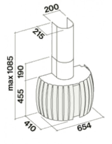 Okap Falmec Prestige 65 biały