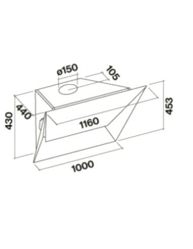 Okap Falmec Prisma 115 Biały