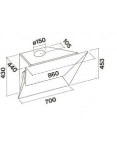Okap Falmec Prisma 85 Czarny 2
