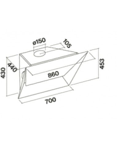 Okap Falmec Prisma 85 Czarny