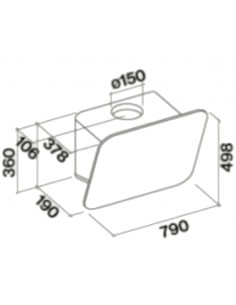 Okap Falmec Tab 80 biały 2