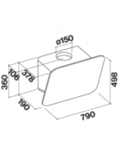 Okap Falmec Tab 80 czarny