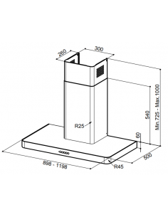 Okap Faber T-Light EVO WH matt 90 2