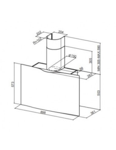 Okap Faber VEIL WH 90