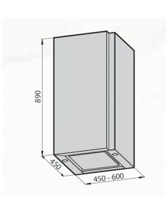 Okap Galvamet Frame 45 Inox/White 0IFRM0450 2