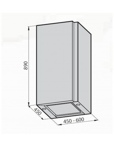 Okap Galvamet Frame 45 Inox/White...