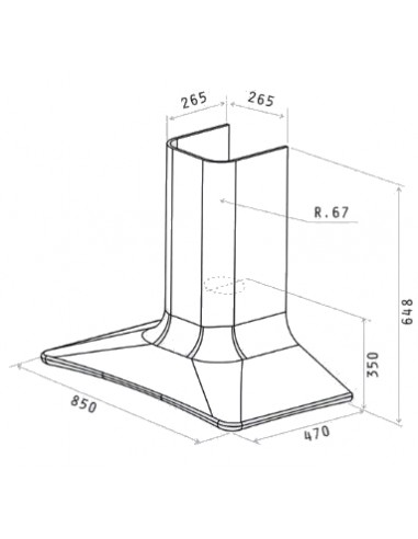 Okap Elica SWEET COPPER/A/85 + komin