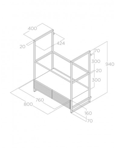 Okap Elica OPEN SUITE BL MAT/F/80