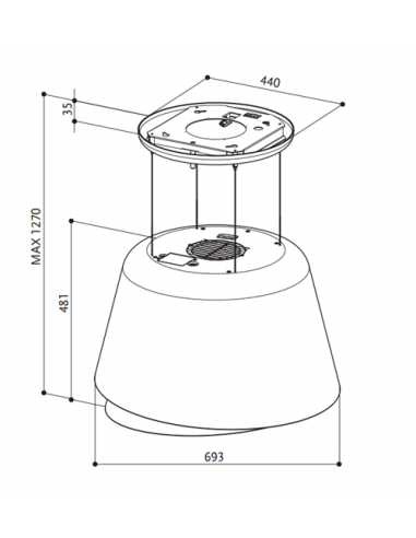 Okap Faber BELLE GOLD/WARM DG MATT