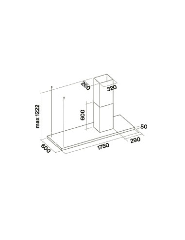 Okap Falmec Lumen Isola 175 800m3/h...