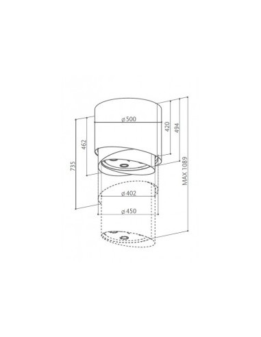 Okap Faber Pareo Evo Plus TIBETAN SILVER
