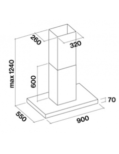 Okap Falmec Plane Green.Tech Isola 90 inox 2