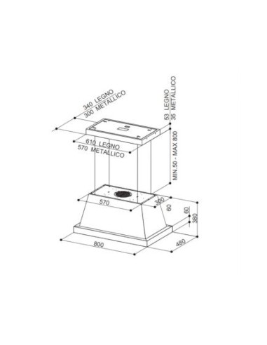 Okap Faber THEA ISOLA EV8 DG MATT