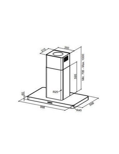 Okap Faber T-LIGHT ISOLA EVO X100