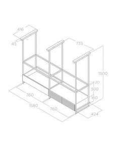 Okap Elica OPEN SUITE SUPERIOR BL/F/160 2