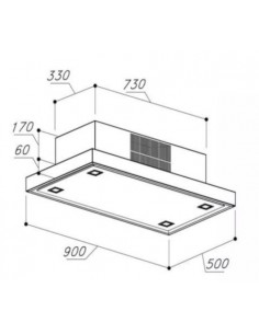 Okap Elica CLOUD FIVE IX/F/90x50 2