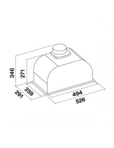 Okap Falmec Built-In Max Evo 50 stalowy 2