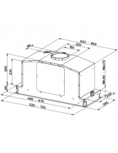 Okap Faber IN-LIGHT EV8+ WH matt 70