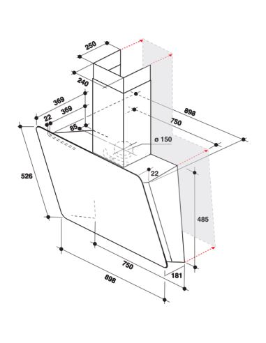 Okap Whirlpool WHVS90FLTCK