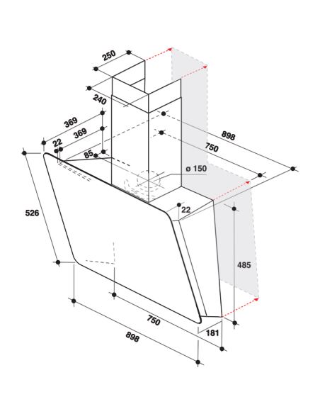 Okap Whirlpool WHVS90FLTCK