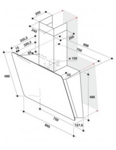 Okap Whirlpool WHVS93FLTBSS 2