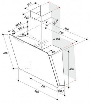Okap Whirlpool WHVS93FLTBSS