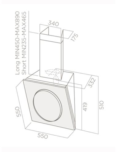 Okap Elica MINI OM WH/F/55