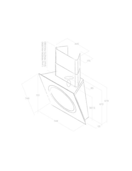 Okap Elica OM AIR WH/F/75