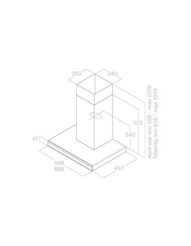 Okap Elica ADÉLE BLIX/A/90