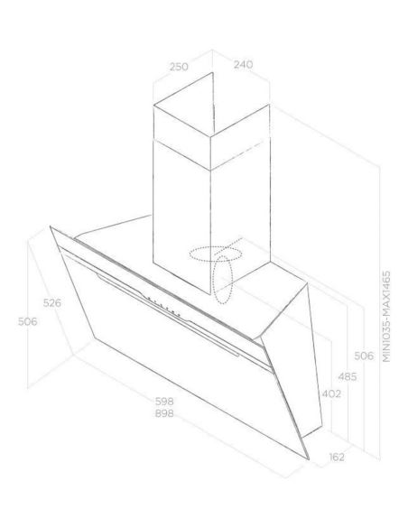 Okap Elica MAJESTIC NO DRIP BL/A/90