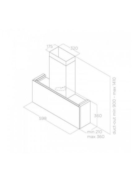 Okap Elica RULES BL/F/60