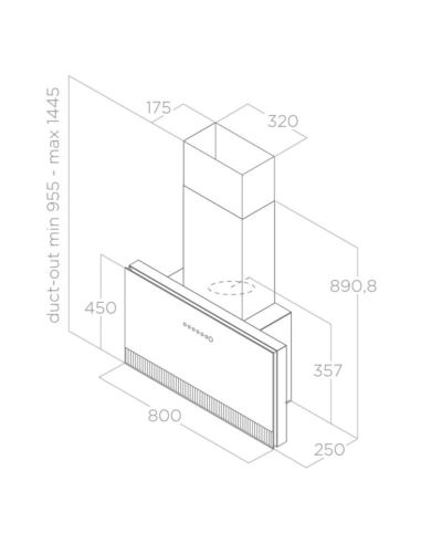 Okap Elica SUPER PLAT GR/F/80